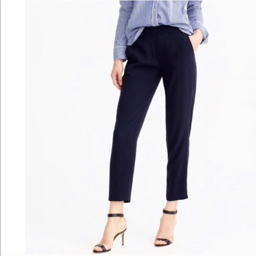 J. Crew Easy Pant Pull-On Pants Navy Blue 14T